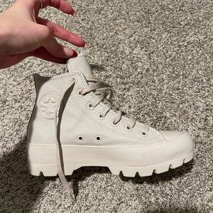 Lugged Leather Converse high tops
